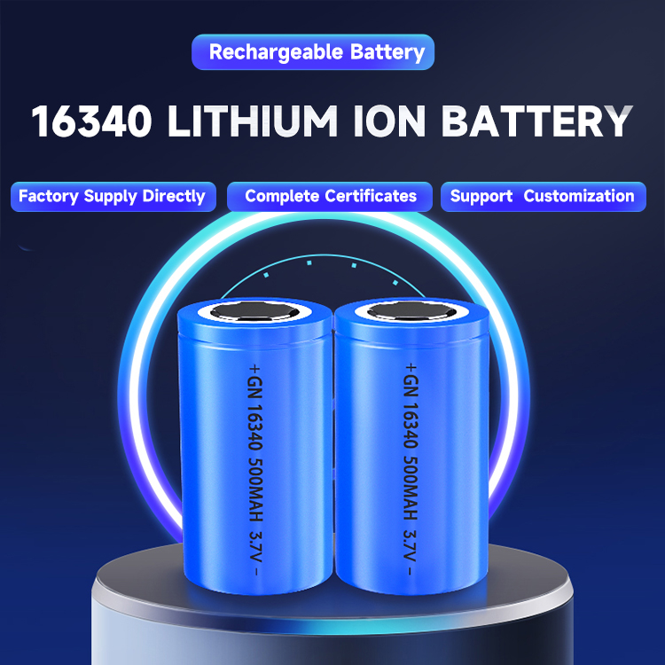 16340 500MAH 3.7V